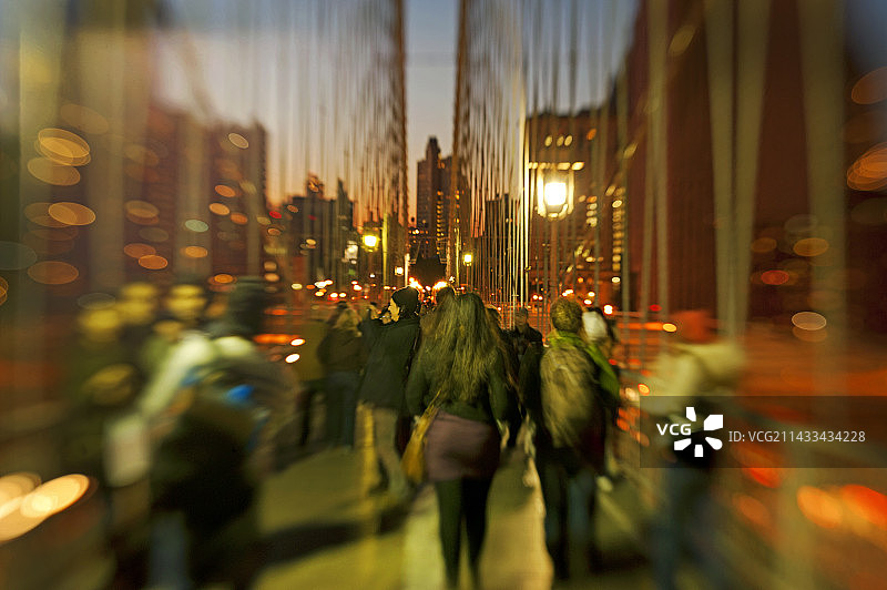 纽约市布鲁克林大桥图片素材