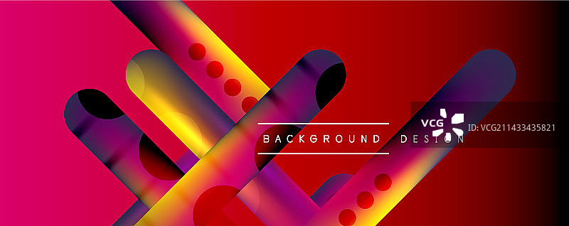 具有流体梯度的圆形和线条图片素材