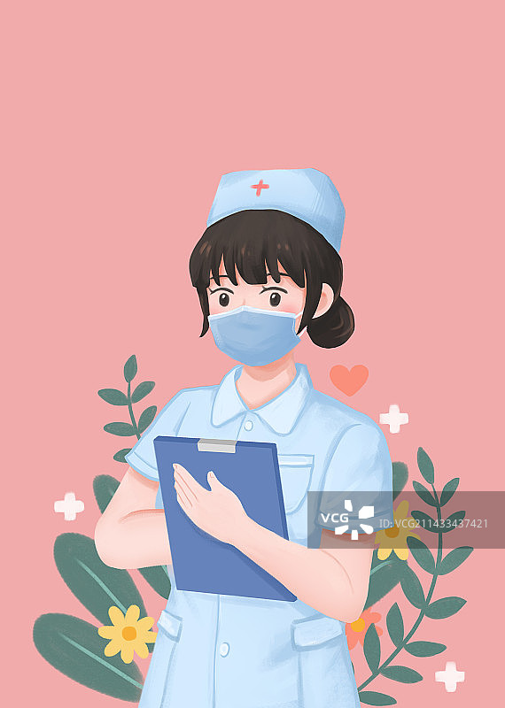 护士插画图片素材