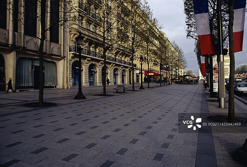 空旷的香榭丽舍大街图片素材