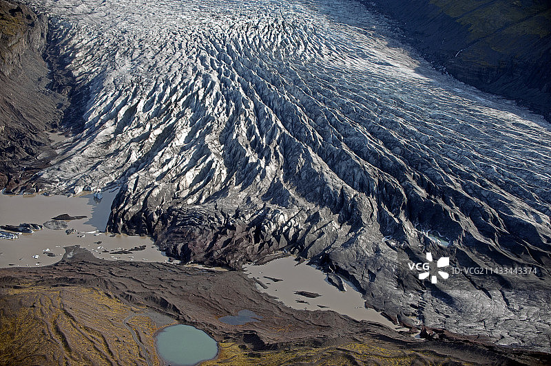 冰岛消融的冰川图片素材