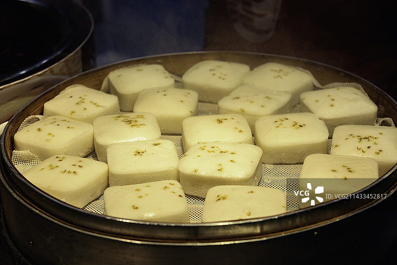 蒸桂花米糕图片素材