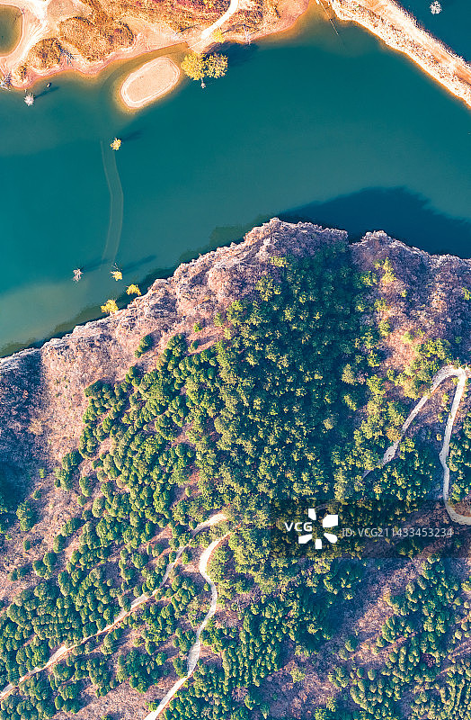 航拍金海湖风光图片素材