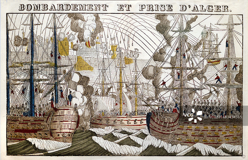 1816年阿尔及尔轰炸图片素材