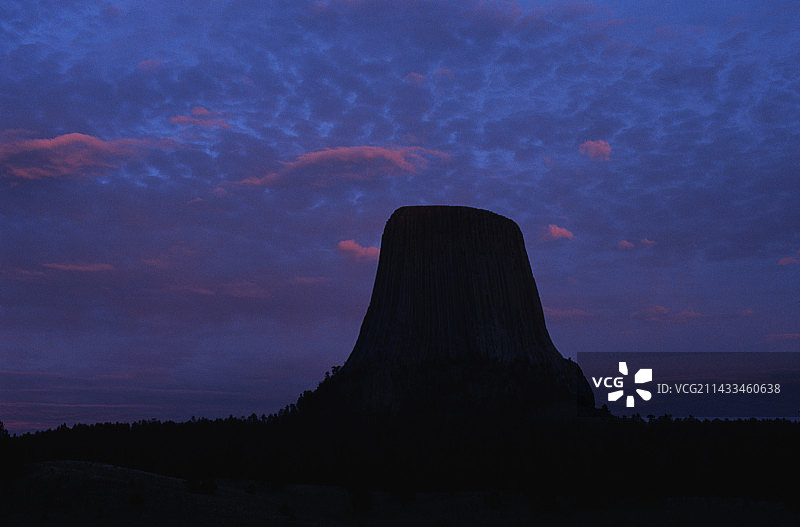 魔鬼塔的暮色图片素材