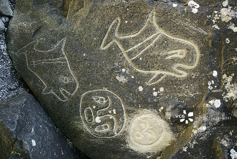 婚礼岩马卡岩画细节图片素材