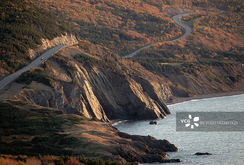 卡伯特之路和海岸线图片素材