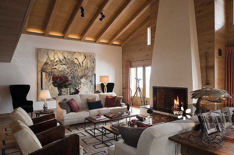 瑞士小木屋图片素材