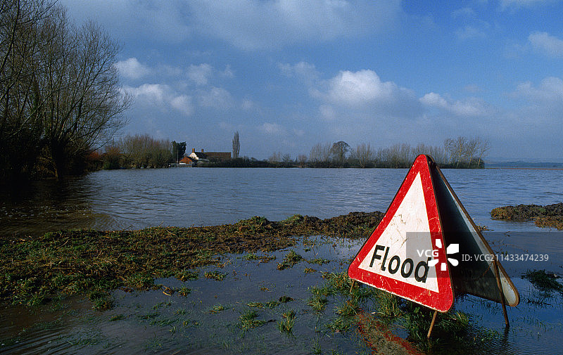 洪水标志图片素材