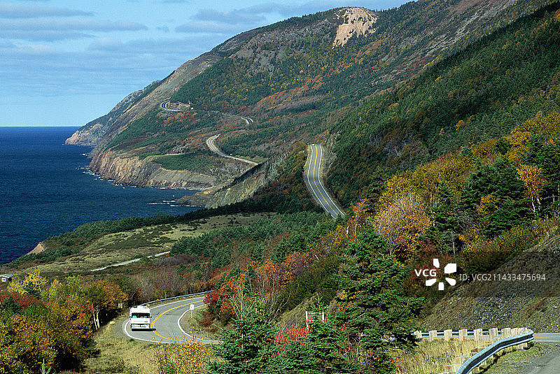 卡伯特之路和海岸线图片素材