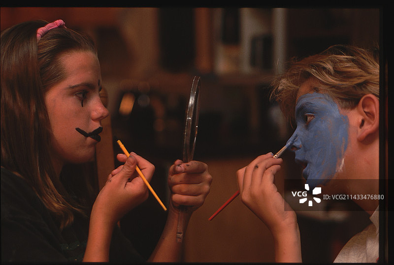 万圣节面部彩绘图片素材