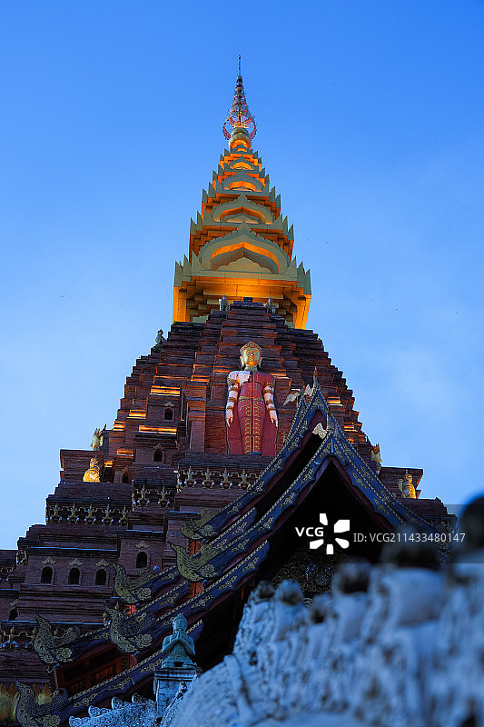 西双版纳告庄大金塔寺图片素材