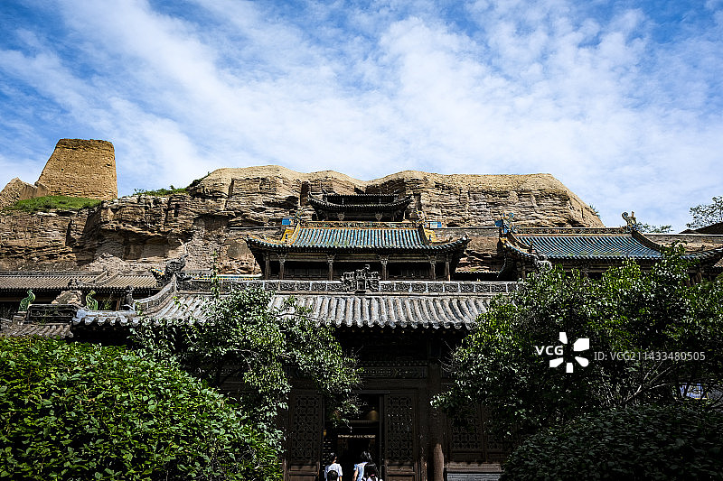 山西大同云冈石窟图片素材