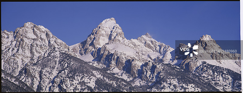 冬季大提顿山脉图片素材