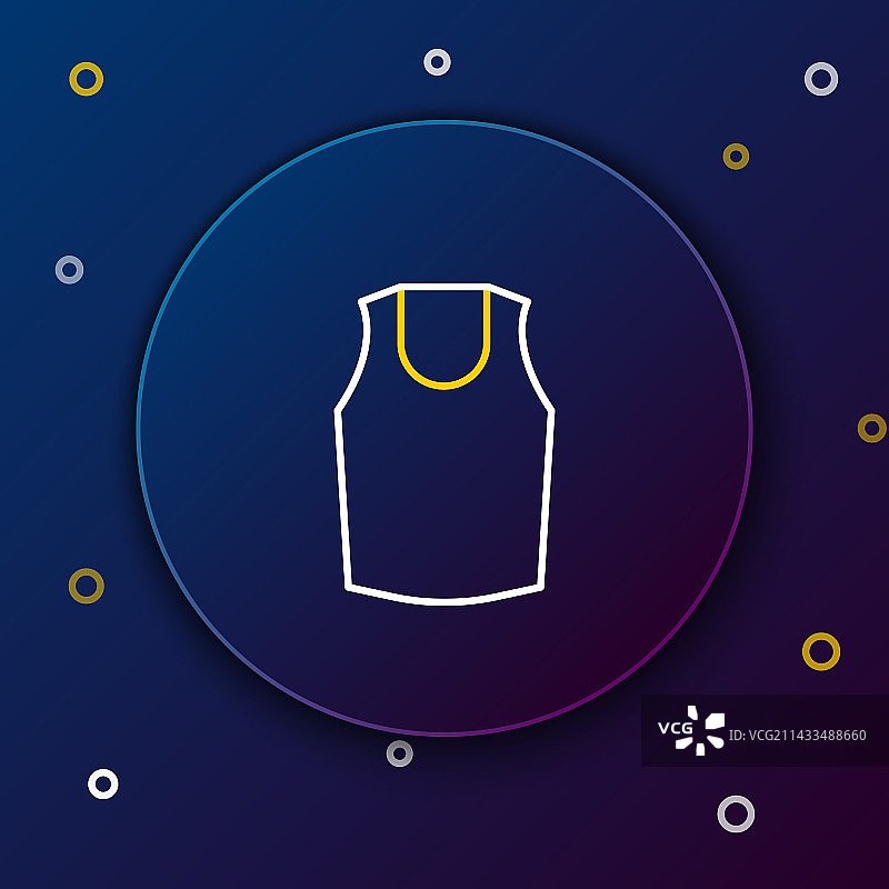 蓝色背景上的线条内衣图标图片素材