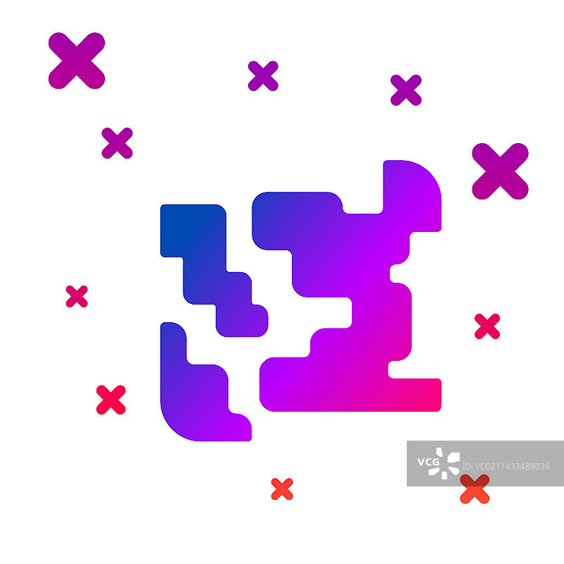 白色背景上的彩色气态图标图片素材