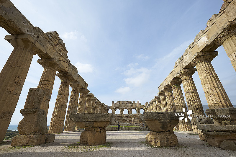 赫拉神庙E神庙内部景观图片素材