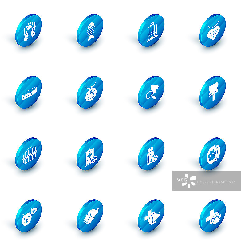 鱼、鸟笼骨架、项圈图片素材