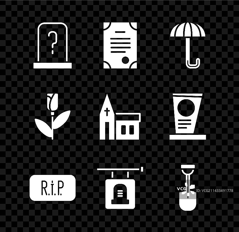 墓碑死亡证明墓地场景图片素材