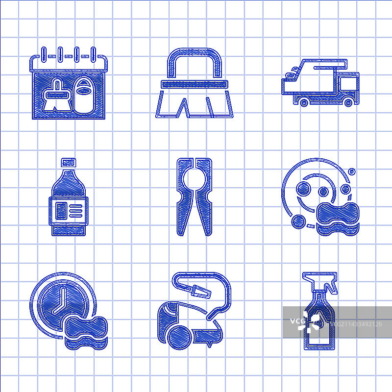 衣夹、真空吸尘器、清洁喷雾素材图片素材