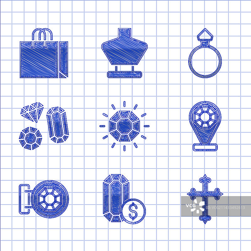 钻石珠宝在线购物套装图片素材