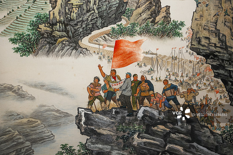苏绣《红旗渠》图片素材