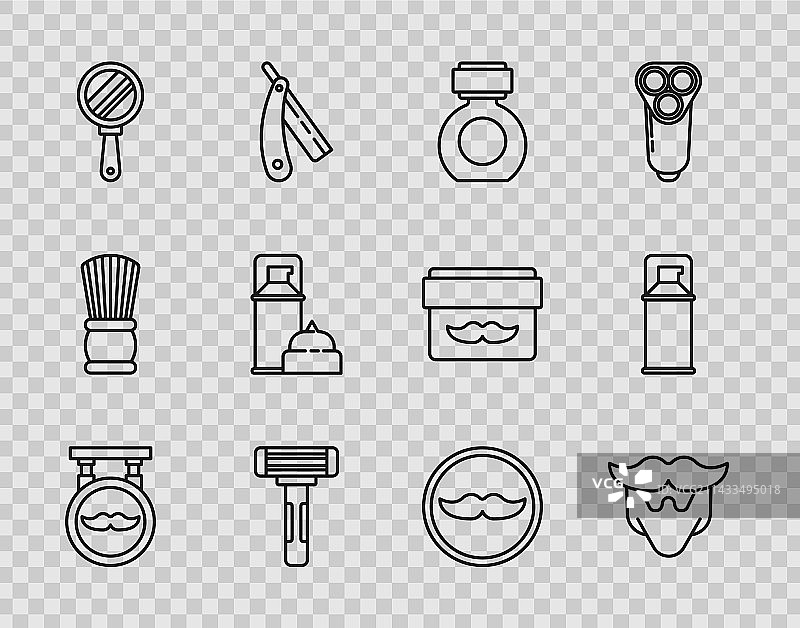 理发店胡须造型设计图片素材