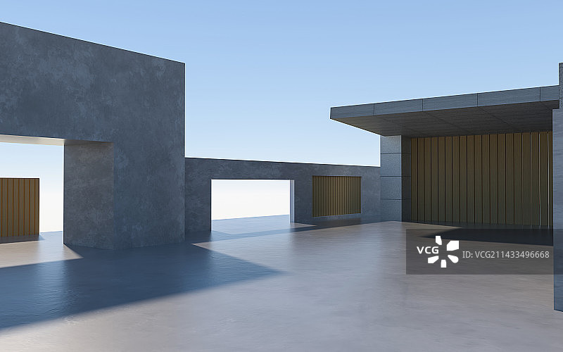 混凝土建筑停车场图片素材