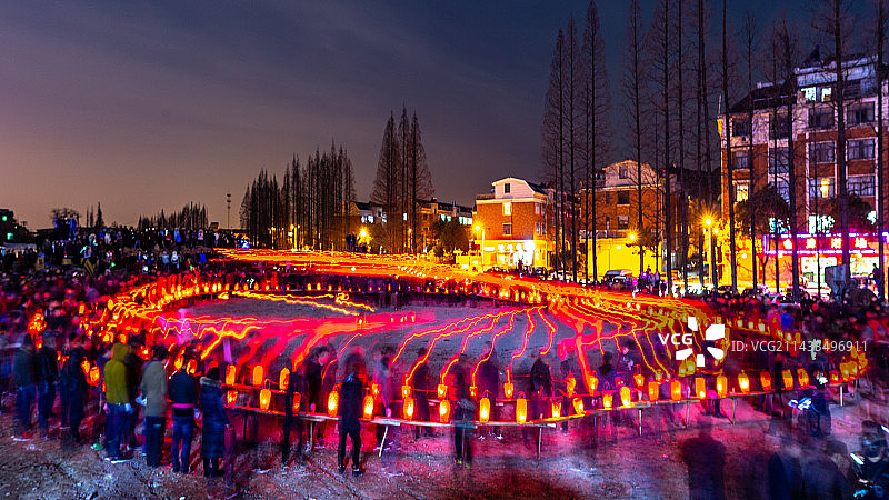 浙江义乌苏溪迎龙灯图片素材