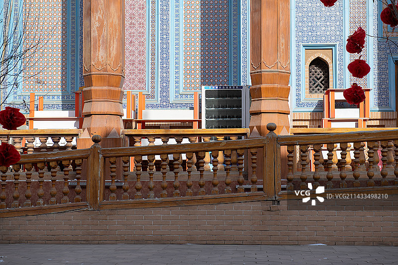 新疆喀什地区莎车老城叶尔羌汗王宫建筑外观图片素材