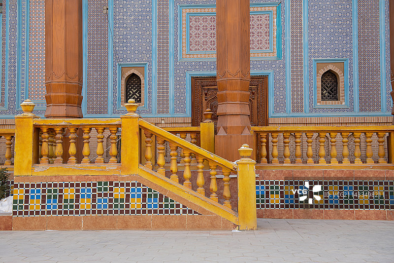 新疆喀什地区莎车老城叶尔羌汗王宫建筑外观图片素材