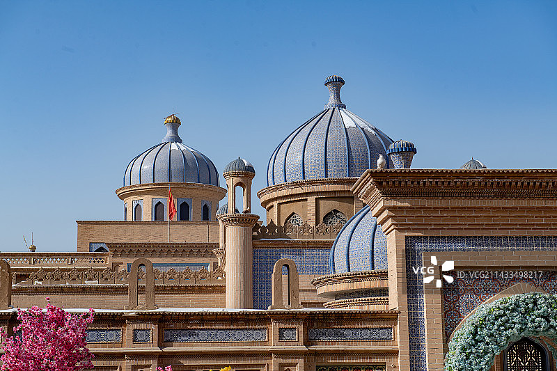 新疆喀什地区莎车老城叶尔羌汗王宫建筑外观图片素材