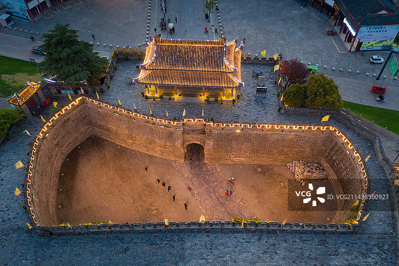 寿县东门宾阳门航拍图图片素材