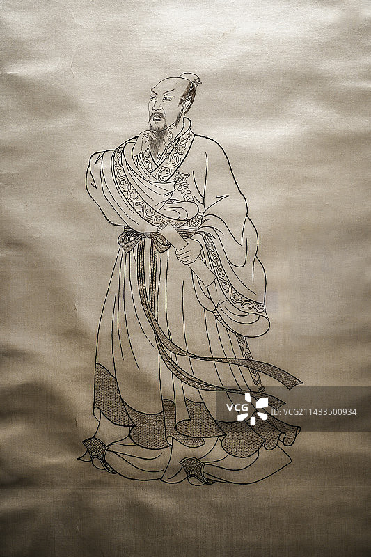 苏绣屈原图片素材