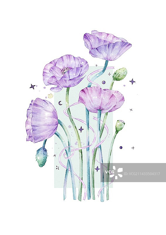 梦幻虞美人图片素材