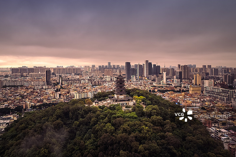 黄昏 魁星阁图片素材