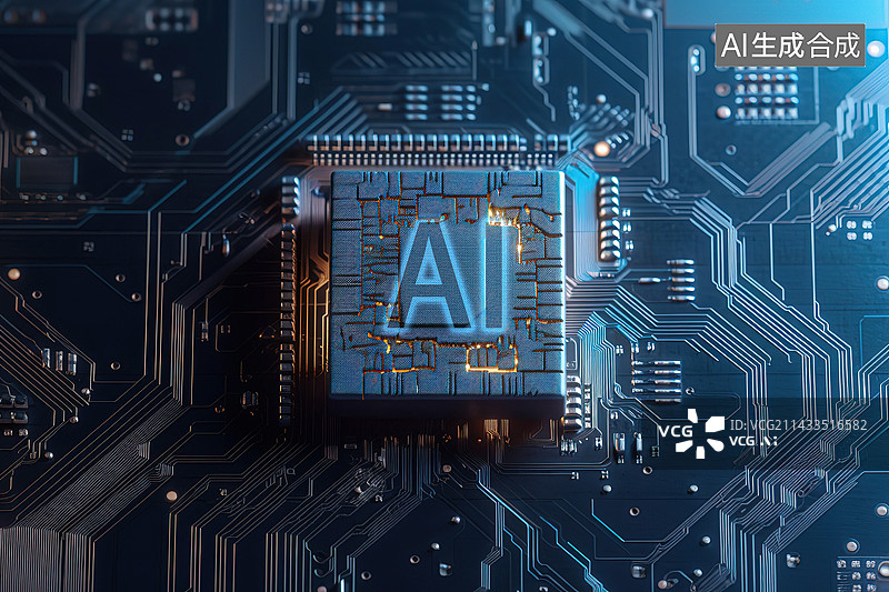 【AI数字艺术】大数据芯片图片素材