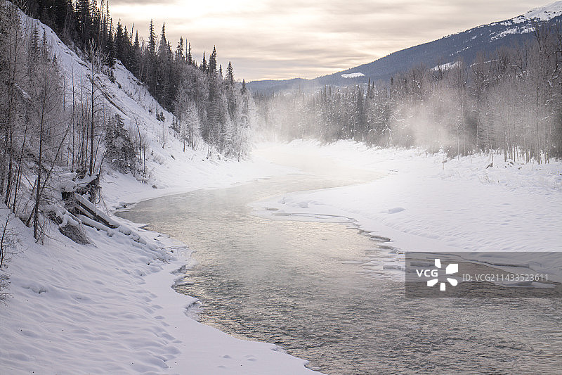 育空河的冬天图片素材