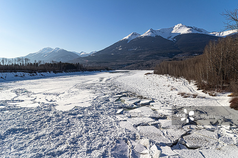 育空河的冬天图片素材