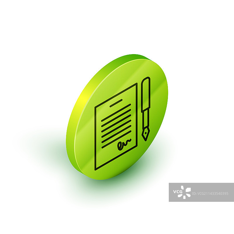 2.5D线条婚姻合同图标图片素材