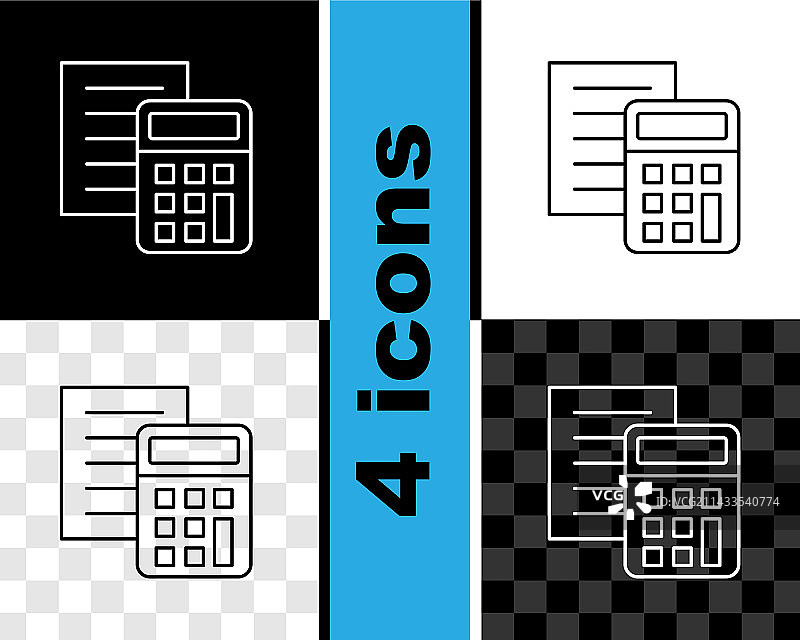 线描计算器图标图片素材