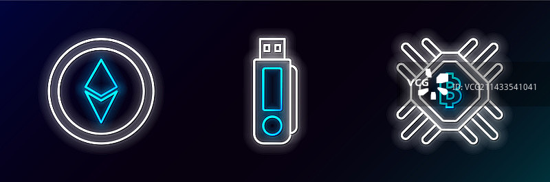 CPU、矿场和加密货币图片素材