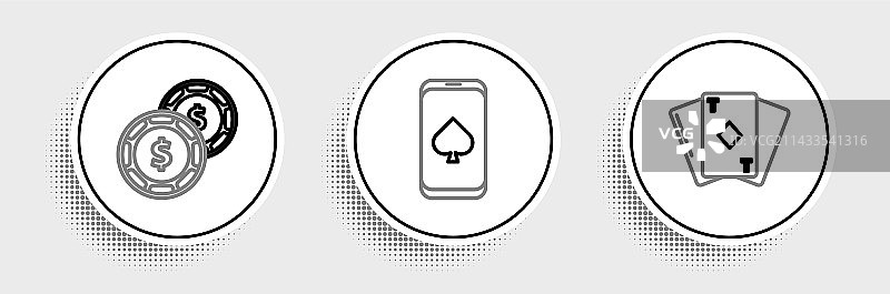 纸牌与赌场筹码图片素材