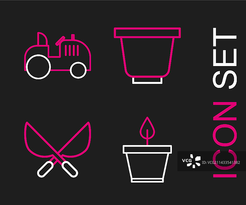 盆栽植物、手工园艺剪刀图片素材