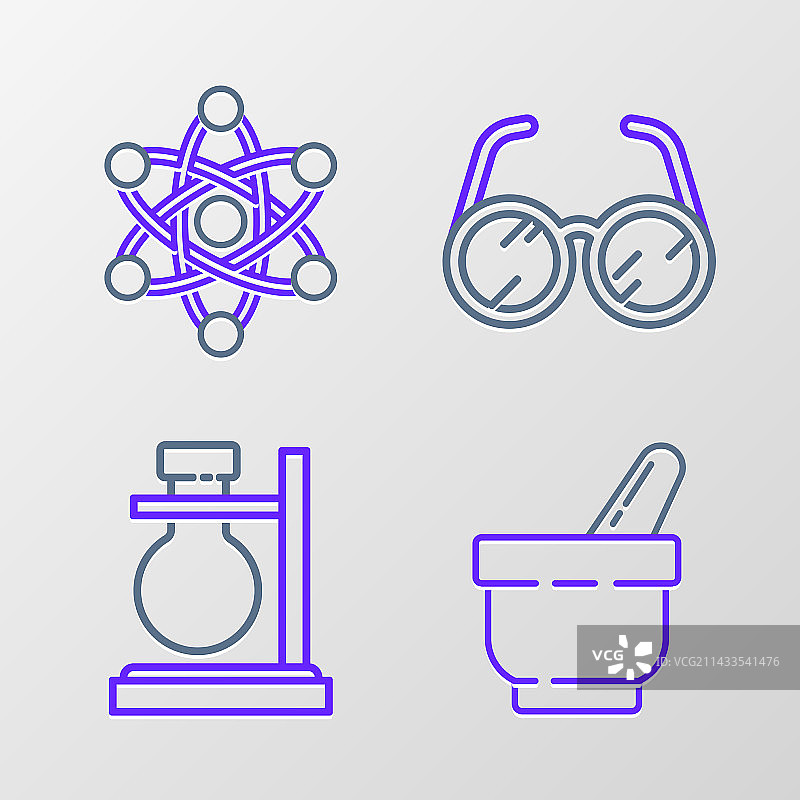 研钵和研杵试管烧瓶图片素材