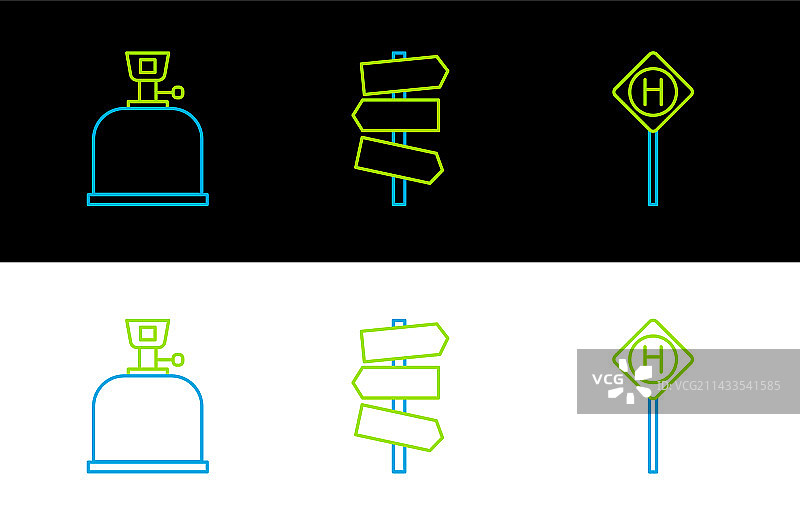 停车场、露营燃气灶和道路图片素材