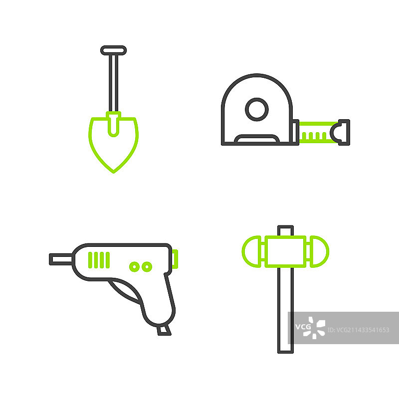 大锤电热熔胶枪图标图片素材