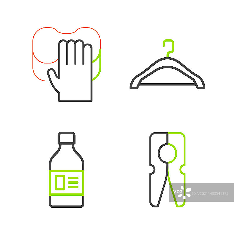 清洁剂瓶子和衣夹宣传素材图片素材