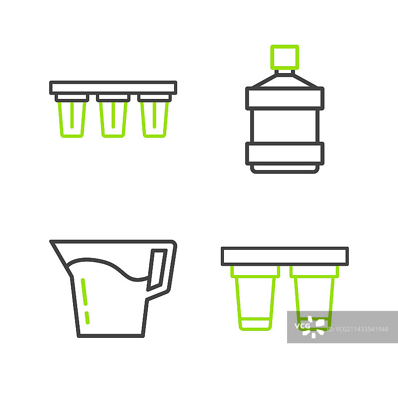 线路设置：大水壶玻璃滤水器图片素材