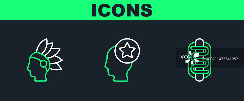 热狗三明治美洲原住民线条图片素材